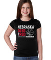 Nebraska Huskers Girls Tee Shirt - Nebraska Basketball - GO BIG FRED