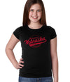 Nebraska Huskers Girls Tee Shirt - Script Nebraska Baseball