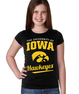 Iowa Hawkeyes Girls Tee Shirt - The University Of Iowa Script Hawkeyes