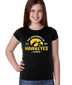Iowa Hawkeyes Girls Tee Shirt - The University of Iowa Hawkeyes EST 1847