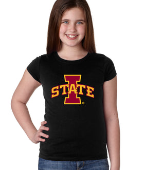 Iowa State Cyclones Girls Tee Shirt - ISU I-STATE Logo