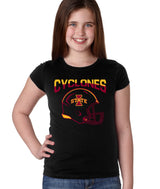 Iowa State Cyclones Girls Tee Shirt - ISU Cyclones Football Helmet