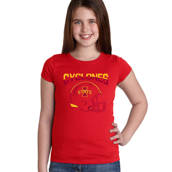 Iowa State Cyclones Girls Tee Shirt - ISU Cyclones Football Helmet