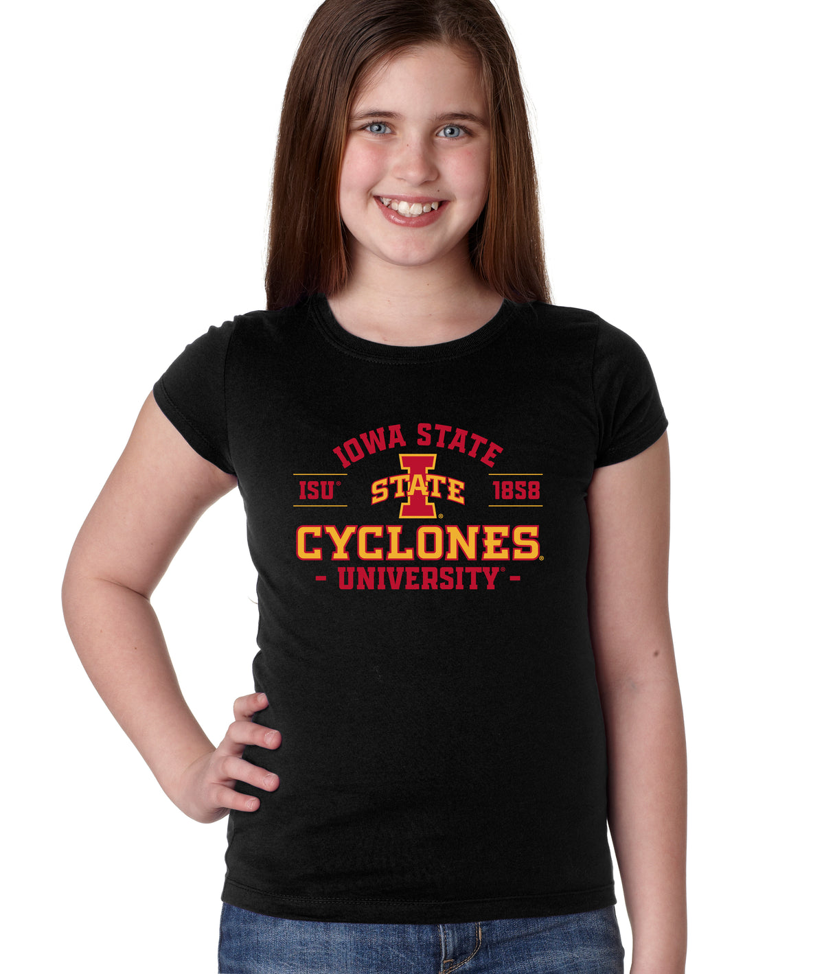 Iowa State Cyclones Girls Tee Shirt - Arch Iowa State 1858