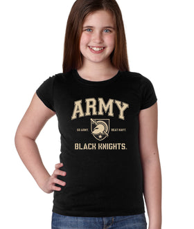 Army Black Knights Girls Tee Shirt - Army Arch Primary Logo