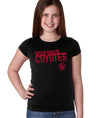 South Dakota Coyotes Girls Tee Shirt - Coyotes Stripe Fade
