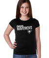 Omaha Mavericks Girls Tee Shirt - Mavericks Stripe Fade