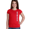 Kansas Jayhawks Girls Tee Shirt - Vertical University of Kansas