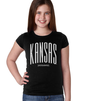Kansas Jayhawks Girls Tee Shirt - Tall Kansas Small Jayhawks