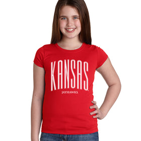 Kansas Jayhawks Girls Tee Shirt - Tall Kansas Small Jayhawks