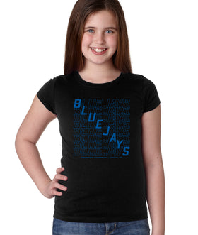 Creighton Bluejays Girls Tee Shirt - Bluejays Diagonal Echo