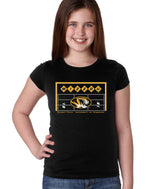 Missouri Tigers Girls Tee Shirt - Mizzou Football Field Endzone