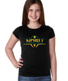 NDSU Bison Girls Tee Shirt - Striped NDSU Football Laces