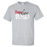 Nebraska Cornhuskers "Go Big Huskers Love Red" Tee Shirt
