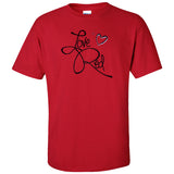 Nebraska Cornhuskers "Love Red" Hearts Tee Shirt