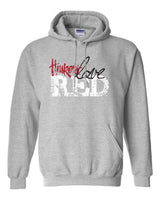 Nebraska Cornhuskers "Go Big Huskers Love Red" Hooded Sweatshirt