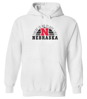 Women's Nebraska Huskers Hooded Sweatshirt - No Place Like Nebraska