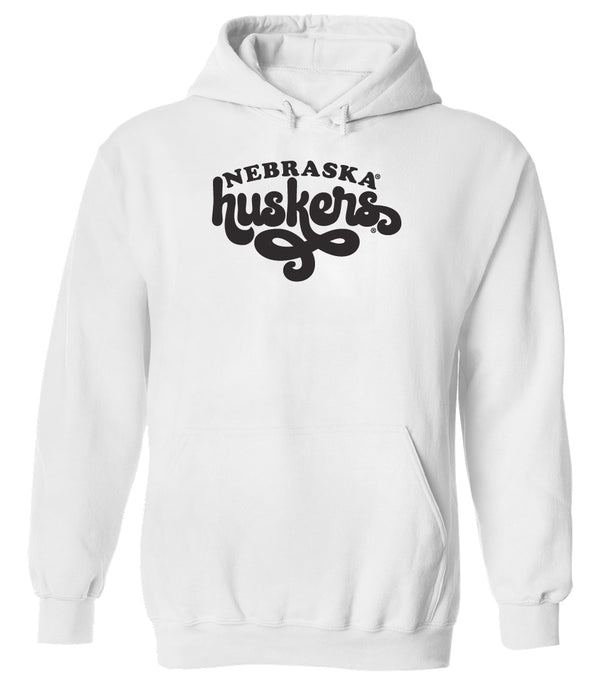Women's Nebraska Huskers Hooded Sweatshirt - Black Retro nebraska huskers