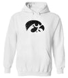 Women's Iowa Hawkeyes Hooded Sweatshirt - Tigerhawk Logo in Black Glitter