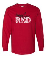 Nebraska Cornhuskers "Go Big Huskers Love Red" Long Sleeve Tee Shirt