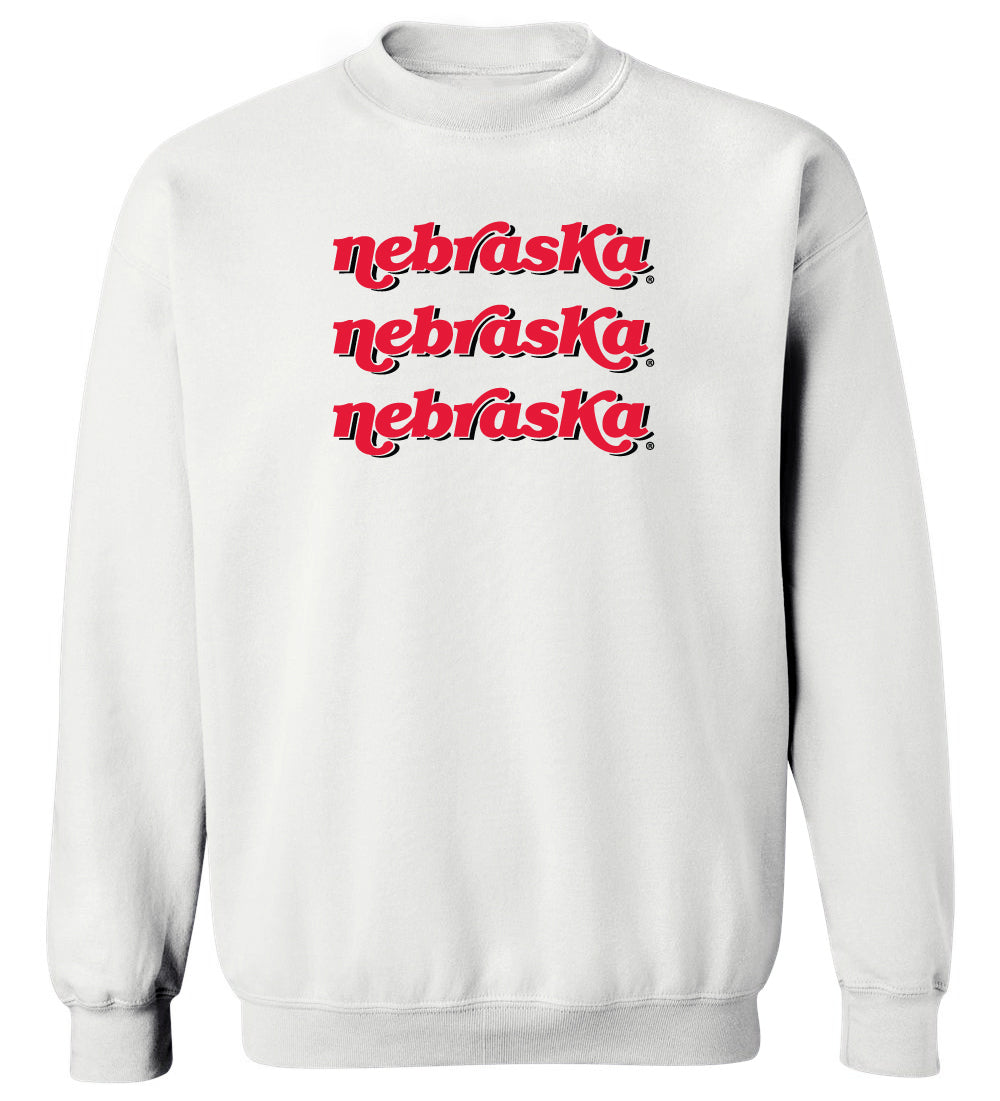 Women's Nebraska Huskers Crewneck Sweatshirt - nebraska x 3