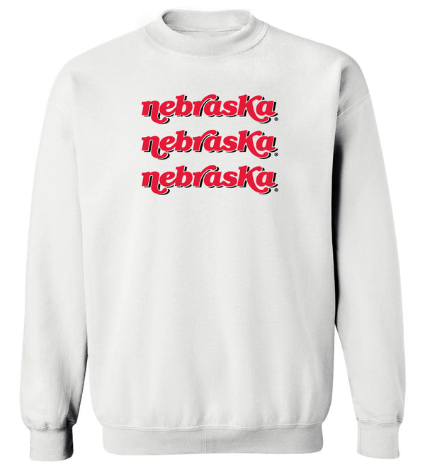 Women's Nebraska Huskers Crewneck Sweatshirt - nebraska x 3