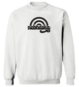 Women's Nebraska Huskers Crewneck Sweatshirt - Black Retro Nebraska Rainbow