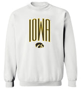 Women's Iowa Hawkeyes Crewneck Sweatshirt - IOWA Arc with Tigerhawk