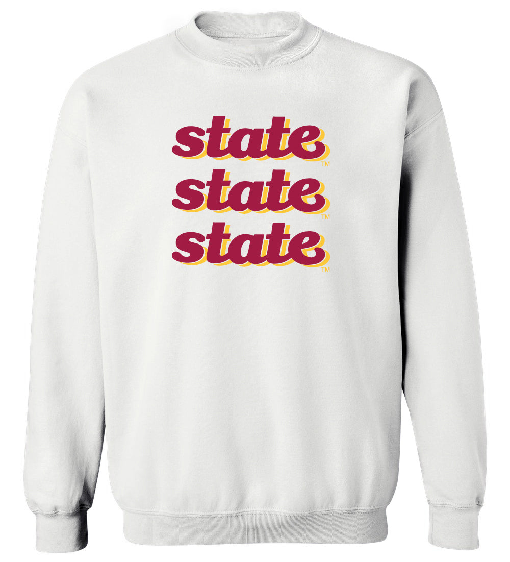 Women's Iowa State Cyclones Crewneck Sweatshirt - State x 3