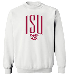 Women's Iowa State Cyclones Crewneck Sweatshirt - Giant ISU with Cy Swirl