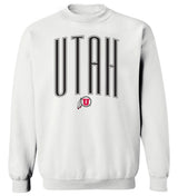 Women's Utah Utes Crewneck Sweatshirt - Giant Arc UTAH and Logo