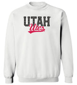 Women's Utah Utes Crewneck Sweatshirt - Block UTAH Script Utes