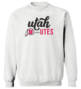 Women's Utah Utes Crewneck Sweatshirt - Script Lower Case Utah Utes