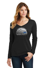Women's Florida Atlantic Owls Long Sleeve V-Neck Tee Shirt - FAU Basketball