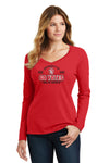 Women's South Dakota Coyotes Long Sleeve V-Neck Tee Shirt - USD 1862 Go Yotes