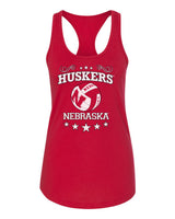 Women's Nebraska Cornhuskers Volleyball Stars Racerback Tank Top