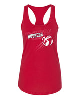 Women's Nebraska Huskers Volleyball "Huskers x 3" Racerback Tank Top