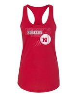 Women's Nebraska Huskers x 3 Baseball Racerback Tank Top