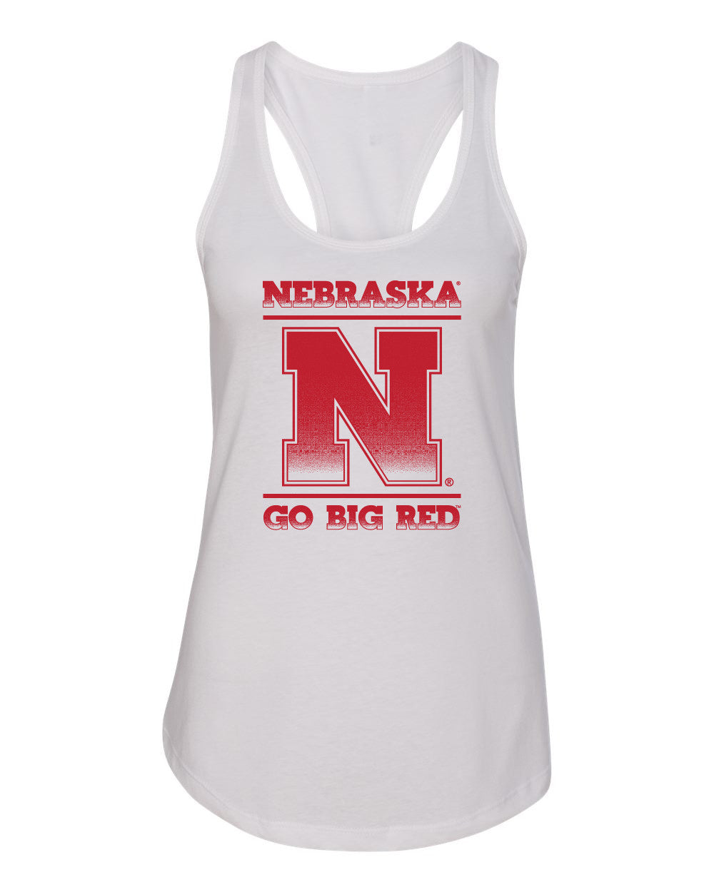 Women's "Nebraska N GO BIG RED" Racerback Tank Top