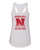 Women's "Nebraska N GO BIG RED" Racerback Tank Top