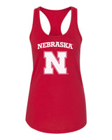 Women's Nebraska Cornhuskers Block N Racerback Tank Top