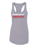 Women's Nebraska Cornhuskers ½ & ½ "NEBRASKA" Racerback Tank Top