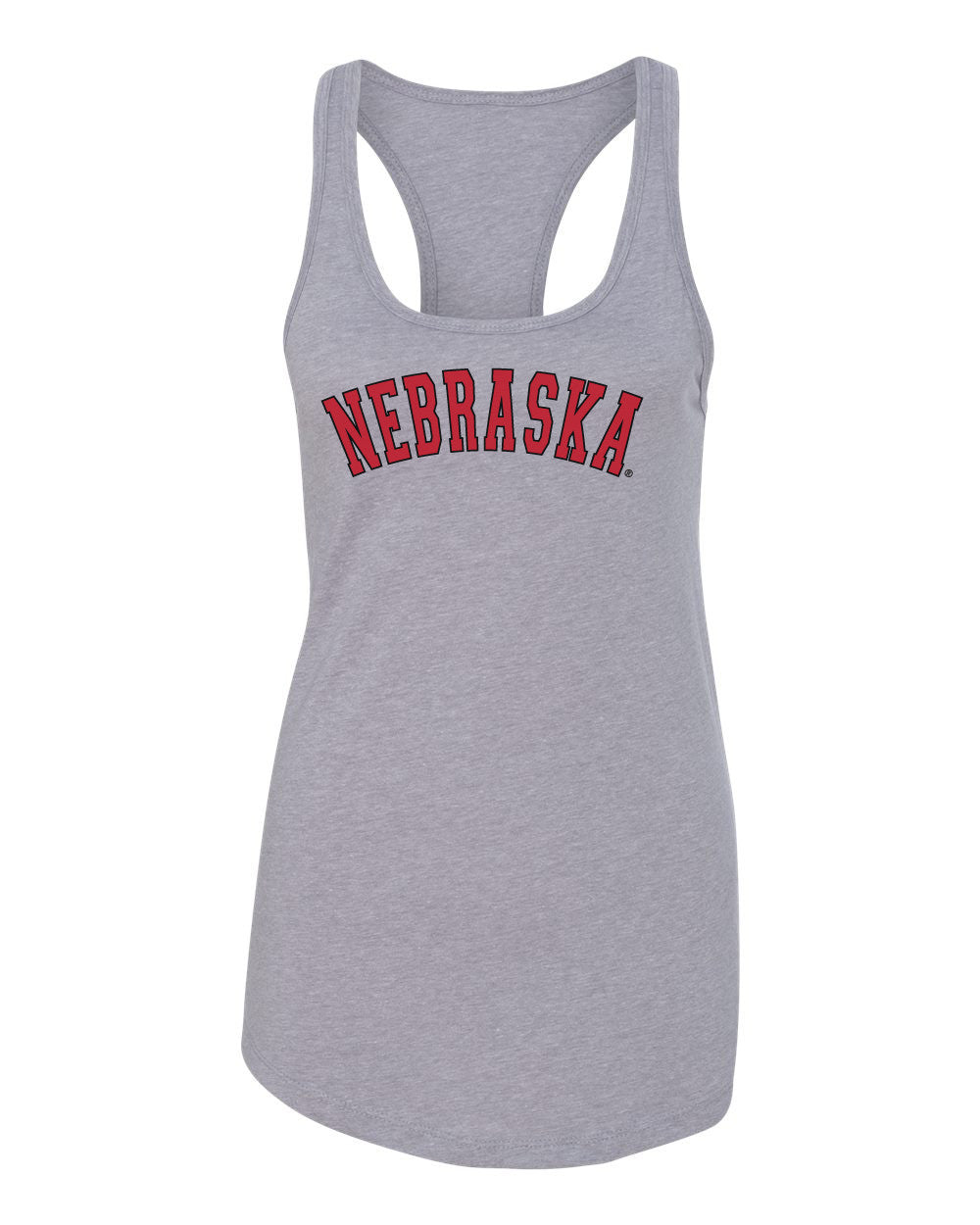 Women's "NEBRASKA" Arch Racerback Tank Top