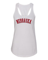 Women's "NEBRASKA" Arch Racerback Tank Top
