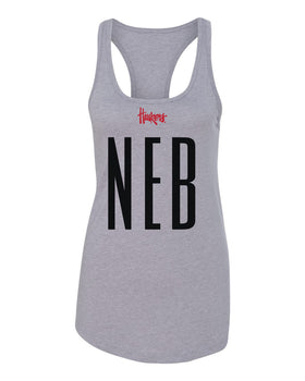 Women's Nebraska Huskers Tank Top - Black NEB