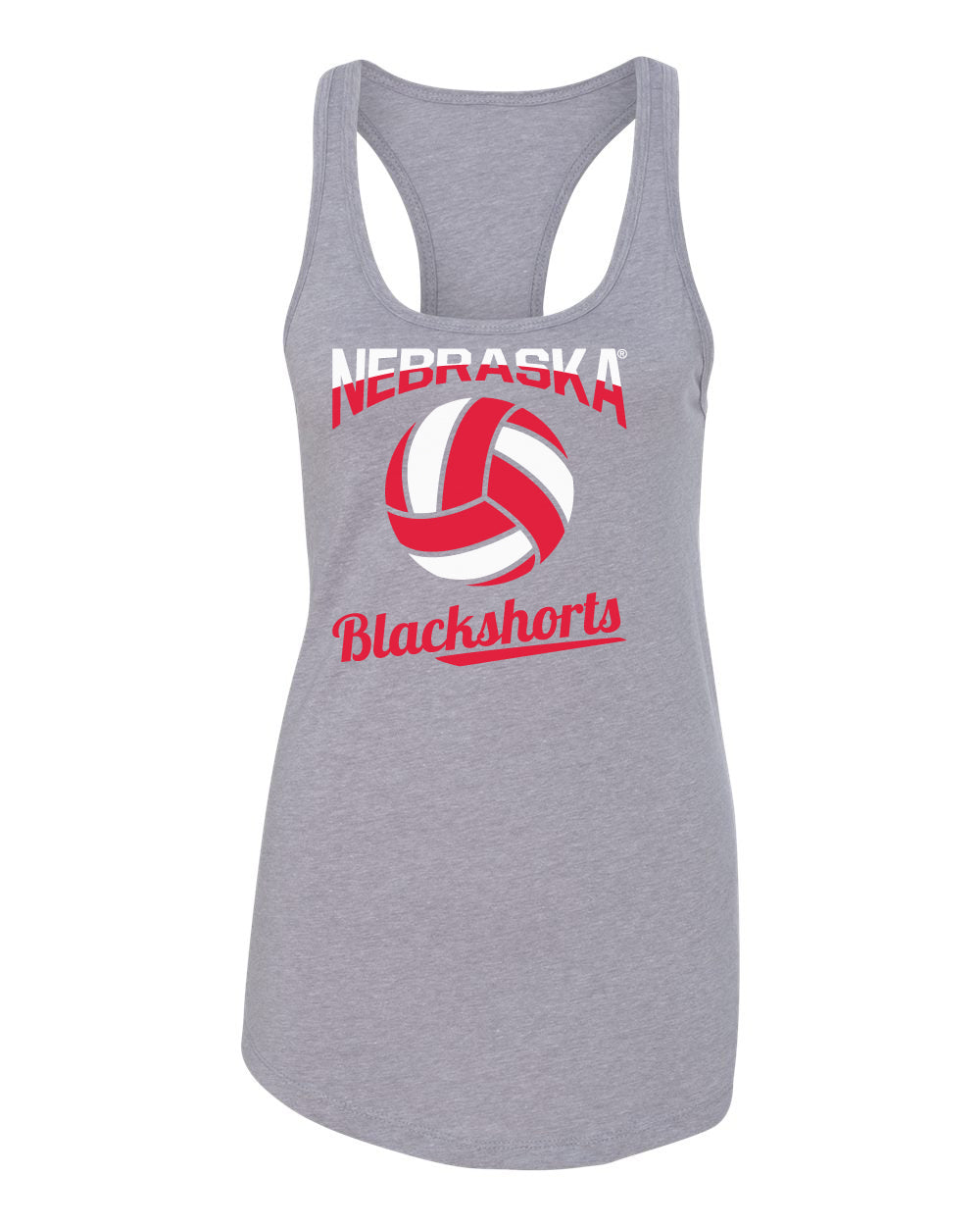 Women's Nebraska Huskers Tank Top - Nebraska Volleyball Blackshorts