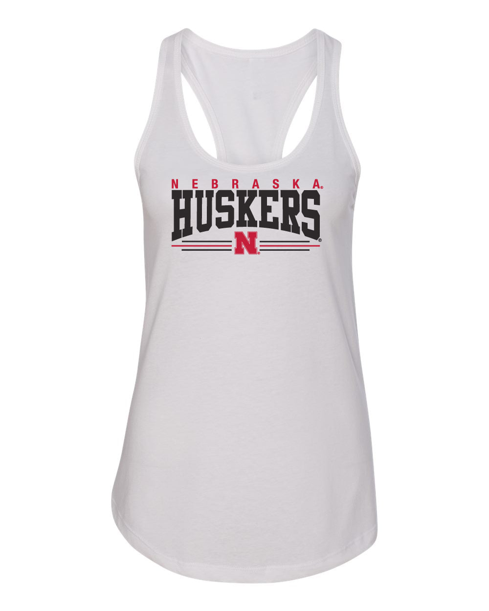 Women's Nebraska Huskers Tank Top - Nebraska Huskers Stripe N