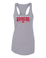 Women's Nebraska Huskers Tank Top - Nebraska Huskers Stripe N