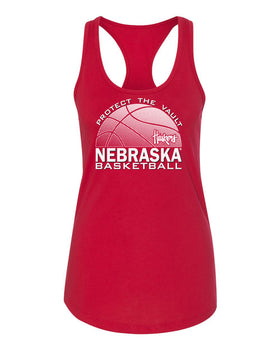 Women's Nebraska Huskers Tank Top - Nebraska Basketball Logo
