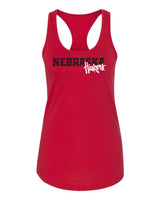 Women's Nebraska Huskers Tank Top - Script Huskers Overlap